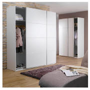 Smith Large Double Sliding Wardrobe, White