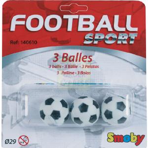 29mm PacK of 3 Plastic Footballs