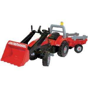 Smoby Giant Red Tractor Trailer with Scoop