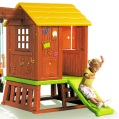 log cabin playhouse with optional extension