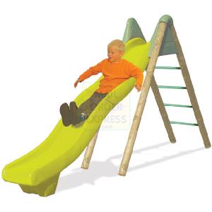 Plastic Slide with Wooden Frame