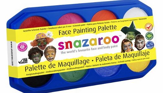 Snazaroo Face Paint Palette - 8 x 18ml colours