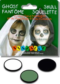 Face Paints - 3 colour theme pk Ghost/Skull