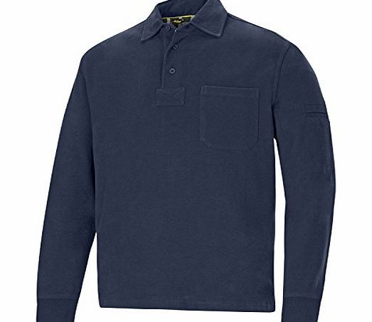 Snickers Mens Classic Rugby Shirt Navy Small