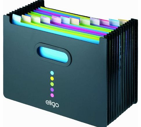 Snopake 15174 Eligo 13 Part Desk Storage Expander A4 Landscape Black