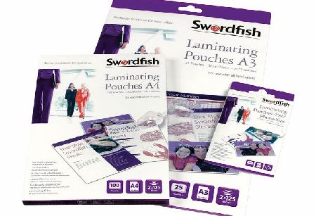 Snopake Swordfish A3 Laminating Pouches 150 micron (Pack