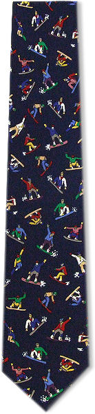 Snow Boarders Silk Tie