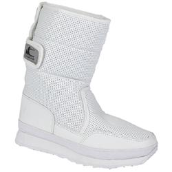 Female Perforated Jog Textile/Leather Upper Textile Lining Casual in White
