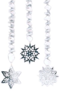 Snowflake Foil Dangling Cut Out Pk3