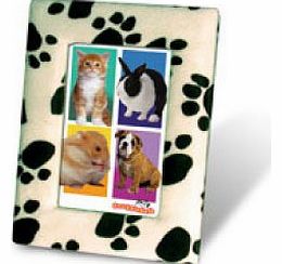 Snuggle Safe Black and White Paw Print Picture Frame