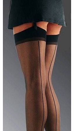 So Diva Legwear 15 Denier Seamed Stockings (Black)
