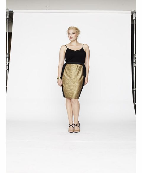 So Fabulous Gold Rush Pencil Skirt