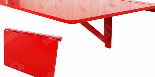 SoBuy Wall-mounted Drop-leaf Table, Folding Dining Table Desk,Wood Table, 75x60cm, Color: Red, FWT01-R