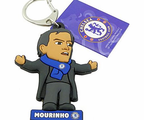 Chelsea Football Club Mourhino - Officially Licensed SoccerBuddies Collectable Football Gift Rubber Keyring Keychain - Fantastic quality 2D embossed PVC