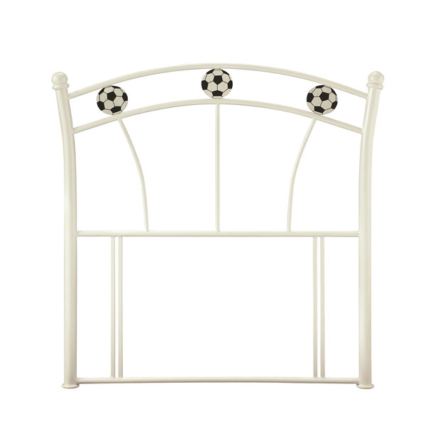 Soccer White Single Headboard