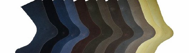 Socks Uwear LADIES Cotton LOOSE TOP SOCKS Size 4-6 6-pack Dark Fashion