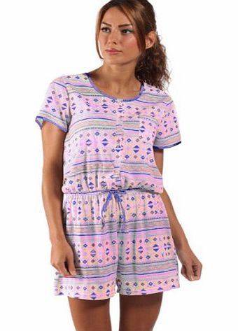 Socks Uwear Ladies Gabriella Polycotton Onesie Pyjama PlaySuit Lounge Wear Pink 16-18