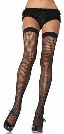 Socks Uwear Ladies Nylon Grip Top Fishnet Stockings White