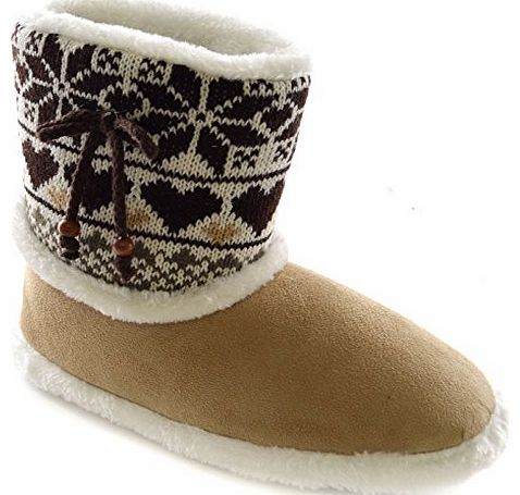 Socks Uwear Ladies SlumberzzZ Fairisle Knit Bead 