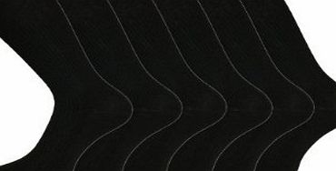 Socks Uwear Mens Cotton Loose Wide Top Socks Size 6-11 Black 12 Pack