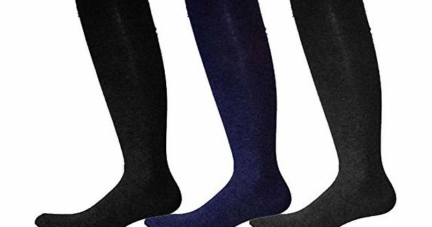 Pack of 3 Girls Knitted Warm Cotton Rich School Uniform Tights 6-8 years Black