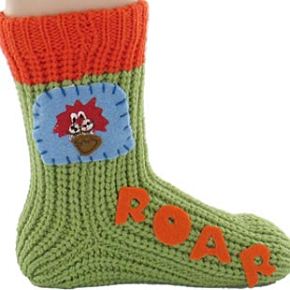 Sockshop Kids 1 Pair Chunky Knit Socks with Squeeky Lion