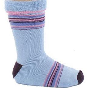 Sockshop Kids 1 Pair Roll Edge Full Cushion Cotton Rich Towelling Socks 12.5-3.5 Kids - Blue