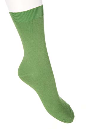 Sockshop Ladies 1 Pair Colours Single Cotton Rich Socks 4-7 Ladies - Meadow Green