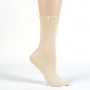 Sockshop Ladies 1 Pair Colours Single Cotton Rich Socks 4-7 Ladies - Oyster White