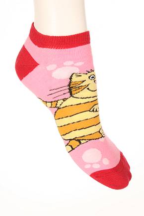 Ladies 1 Pair Fat Cat Design Cotton Rich Socks