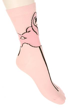 Sockshop Ladies 1 Pair Flamingo Design Cotton Rich Socks