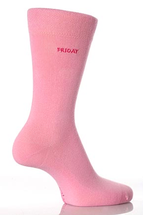 SockShop Ladies 1 Pair SockShop Individual Days Of The Week Pink Embroidered Socks .. 25 From Sale Proceeds