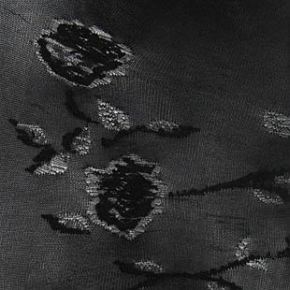 Ladies 1 Pair Tapestry Flower Patterned Tights Large - Black