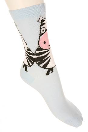 Sockshop Ladies 1 Pair Zebra Design Cotton Rich Sock