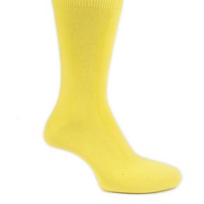 Sockshop Mens 1 Pair Colours Single Cotton Rich Socks 12-14 Mens - Cyber Yellow