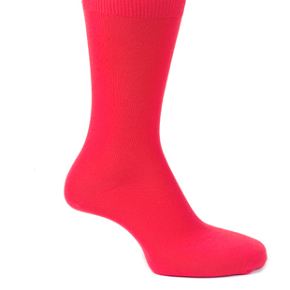 Sockshop Mens 1 Pair Colours Single Cotton Rich Socks 12-14 Mens - Pillar Box Red