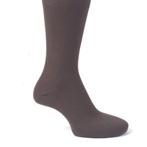 Sockshop Mens 1 Pair Colours Single Cotton Rich Socks 6-11 Mens - Seal Brown