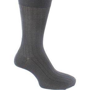 Sockshop Mens 1 Pair Fine Rib Cotton Rich Socks 6-11 Mens - Black
