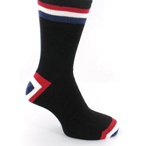 Sockshop Mens 1 Pair Target Heel and Toe Design Cotton Rich Socks 12-14 Mens - Black