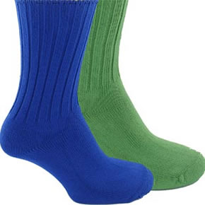 Sockshop Mens 2 Pair Chunky Rib Socks 12-14 Mens - Blue/green