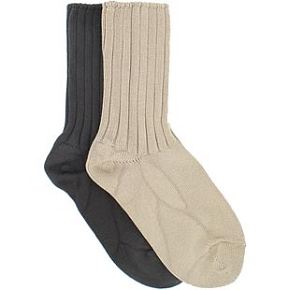 Sockshop Mens 2 Pair Chunky Rib Socks 6-11 Mens - Nougat/brown