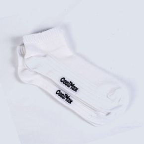 Sockshop Mens 2 Pair Coolmax Trainer Liner Socks 6-11 Mens - White