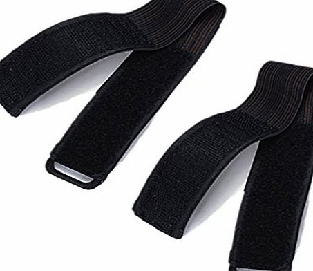 2X Bike Bicycle Hi Viz Reflective Bands Trousers Pant Clips Strap Bind Ankle Safety - Black