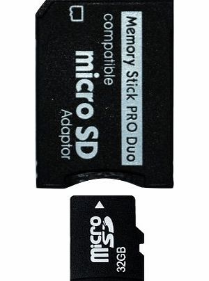 SODIAL(R) 32GB 32G Memory Stick Buttons for PSP, Camera, Phone, Photo Frame, MicroSD   Adapter