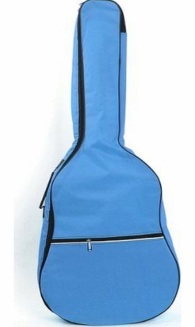 SODIAL(R) Gig Bag Case Soft Padded Straps for Folk Acoustic Guitar 39 40 41 Inch Sky Blue