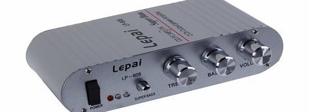 SODIAL(R) Mini Car Motorcycle Hi-Fi Stereo Audio Amplifier w/ Super Bass Out / Lightweight and Matt Aluminum Casing with Overheating, Overload and Short Circuit Protection-Perfect for Handling Your Au