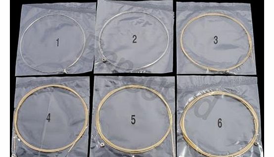 SODIAL(R) Set 6 Metal Strings for Acoustic Guitar 1 Meter 1M New