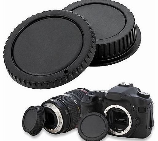 SODIAL TM) Camera Body Cap and Rear Lens Cover Cap for Canon EOS