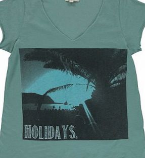 Soeur Holidays Nicky T-shirt Green water `10 years,12