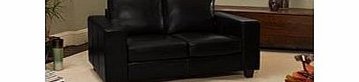 Sofa Collection Brand New Black 2 Seat Sofa in Bonded Leather